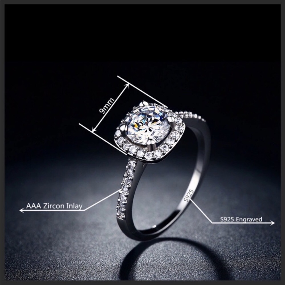 💍LAST ONE!!💍GORGEOUS SILVER PLATED ZIRCON RING💍 - Picture 4 of 4